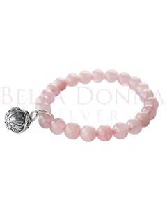 8mm Rose Qtz HB Bracelet