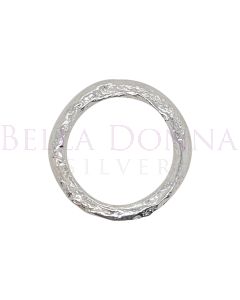 Silver 3mm Round Dimpled Ring
