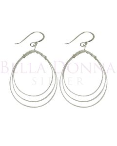 Silver Boho Drop Earrings