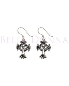 Silver Celtic Cross Earrings