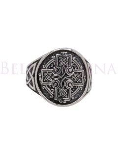Round Celtic Cross Ring