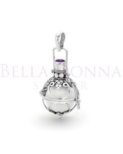 Amethyst & White HB Locket