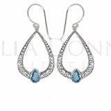 Silver & Blue Topaz Earrings