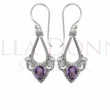 Silver & Amethyst Earrings