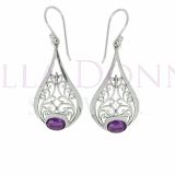 Silver & Amethyst Fili Earring