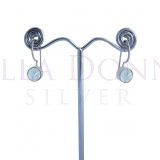 Silver & Larimar Earrings