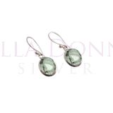 Silver & Green Amethyst ERs