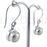 Silver & White Pearl Earring