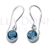 Silver & Blue Topaz Earrings