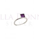 Silver & Amethyst Ring