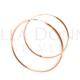 Rose Gold Flashed 60x2mm Hoops