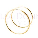 Yellow Gold Flash Hoops 60x2mm