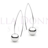 Silver 12mm Fixed Ball Earring