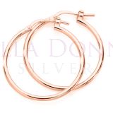 Rose Gold Flashed Hoops 20x2mm