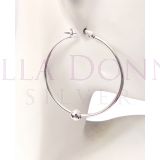 Silver 40x1.5 Hoops with Ball