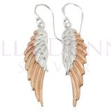 Silver & RG Angel Wing Earring