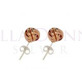 Silver & RG-Plated Knot Studs