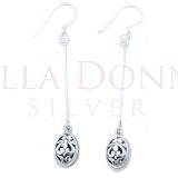 Silver Filigree Drop Earrings