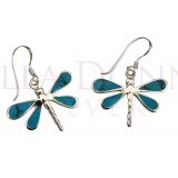 Silver & Turq Dragonfly ERs