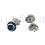 Silver Filig & Turquoise Studs