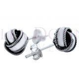 Silver 10mm Oxi Knot Studs