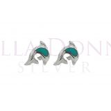 Silver & Turquoise Dolphin Std