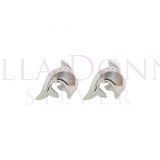 Silver & MOP Dolphin Studs