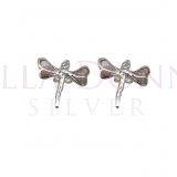 Silver & MOP Dragonfly Studs
