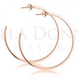 Rose Gold Flashed Hoops 25x1.5