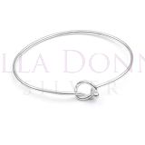 Silver Adult Knot Bangle