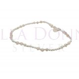 Silver & White Pearl Bracelet
