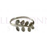 Silver & MOP Leaf Ring