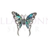 Silver & Paua Butterfly Brooch