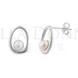 Silver & Pearl Stud Earrings