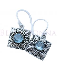 Silver & Blue Topaz Earrings