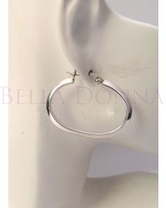 Silver Hoop Earrings - Small