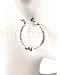Silver 20x1.5 Hoops with Ball