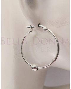 Silver 30x1.5 Hoops with Ball