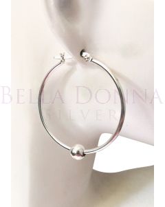 Silver 35x1.5 Hoops with Ball