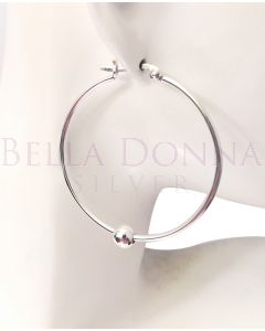 Silver 40x1.5 Hoops with Ball