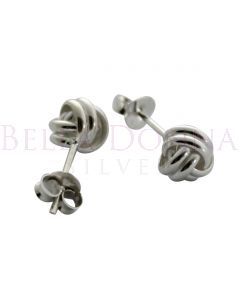 Silver 7mm Knot Studs