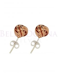 Silver & RG-Plated Knot Studs