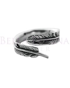 Silver Oxidise Angel Wing Ring