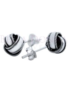 Silver 8mm Oxi Knot Studs