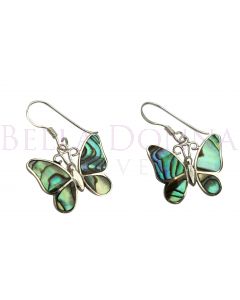 Silver & Paua Butterfly ERs
