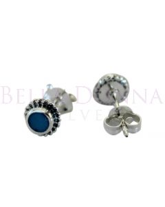 Silver Filig & Turquoise Studs