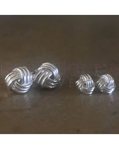Silver 6mm 3 Wire Knot Studs