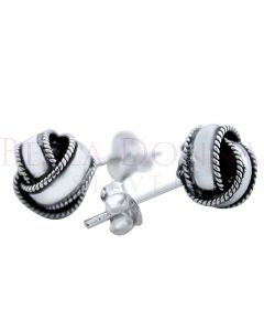 Silver 10mm Oxi Knot Studs
