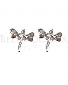 Silver & MOP Dragonfly Studs