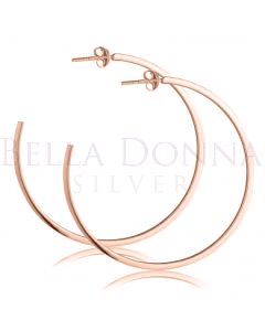 Rose Gold Flashed Hoops 25x1.5